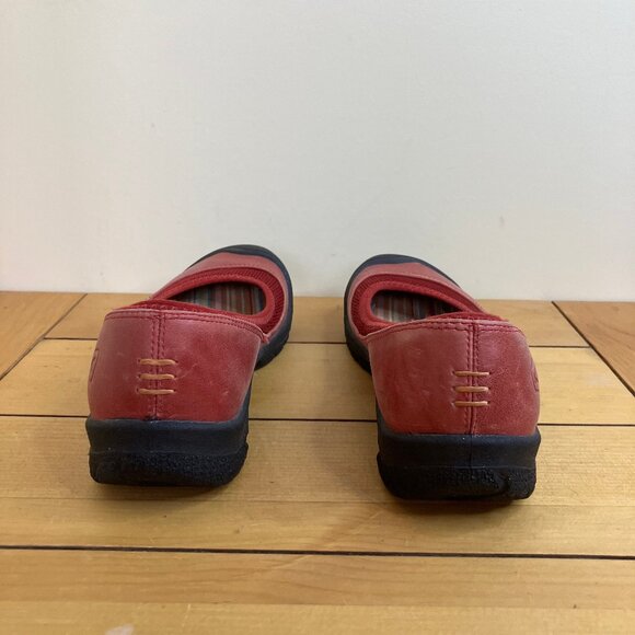 Keen Erin Ballerina Flats Slip-On Shoes Red Leather Women's US Size 7 - Picture 4 of 8
